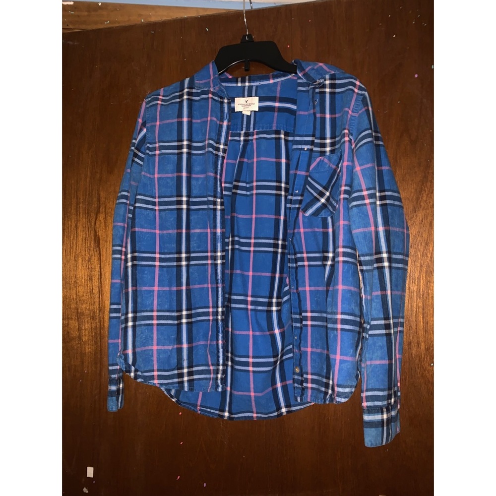 AEO Blue Flannel